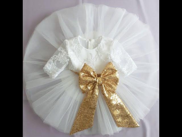 как сшить платье ,платье из кружева с прозрачной спинкой ч.2/ How to sew a baby dress p.2