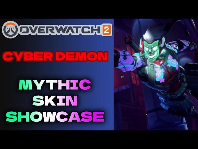 Cyber Demon Genji Mythic Skin Full Showcase (Overwatch 2)