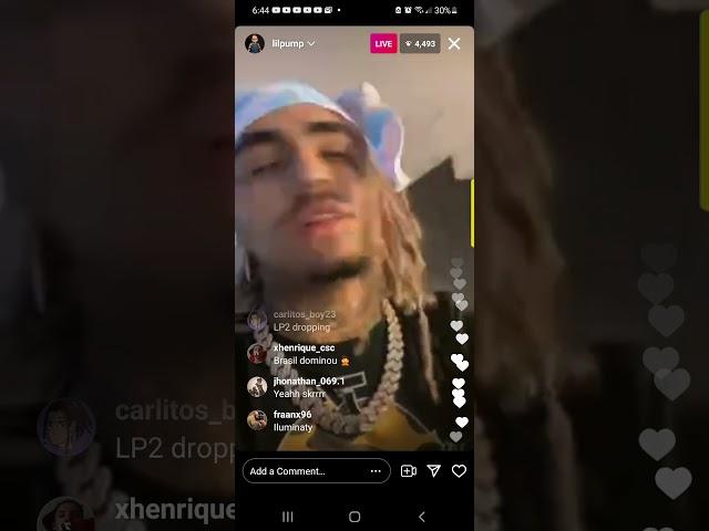 Lil Pump goes live on IG Same time as Diablo After pump slaps diablo altercation 