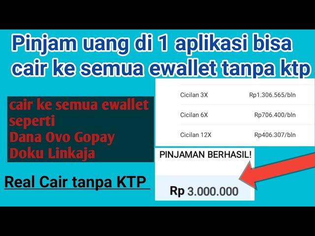 Cara Pinjam Uang di Aplikasi tanpa ktp bisa cair ke semua ewallet