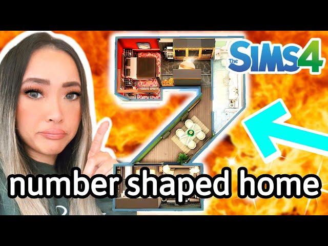 every room is one of the 7 DEADLY SINS in a 7-shaped house! Sims 4: Number Build Challenge