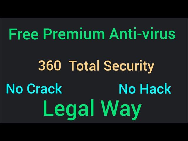 Free Anti-virus Premium (legal way) | No Hack & No Crack