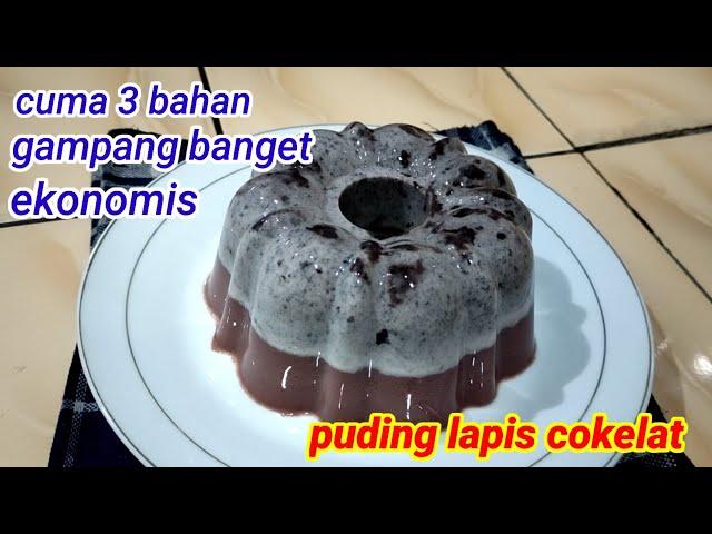 PUDING COKELAT 3 BAHAN | resep puding goriorio ekonomis