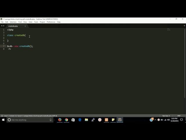 Create database in mysql with php | php mysqli tutorial for beginners