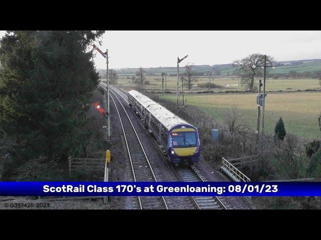 ScotRail Class 170's passing the Semaphore Signals at Greenloaning: 08/01/23