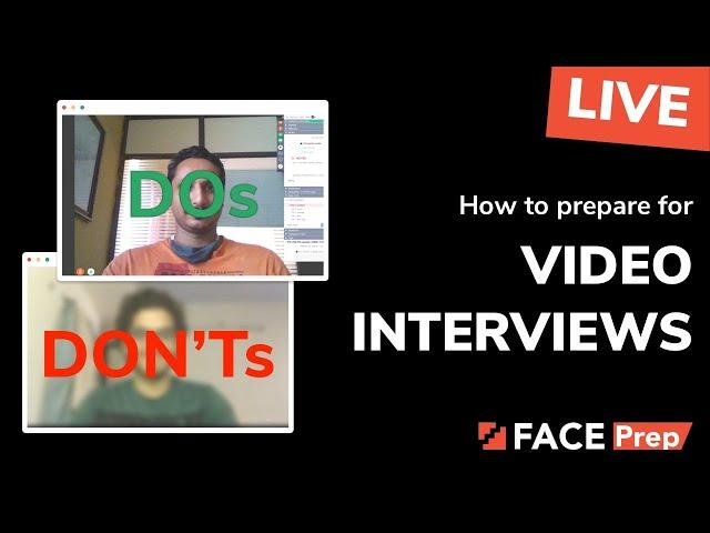 How to prepare for video interviews | Tips & Training | FACE Prep