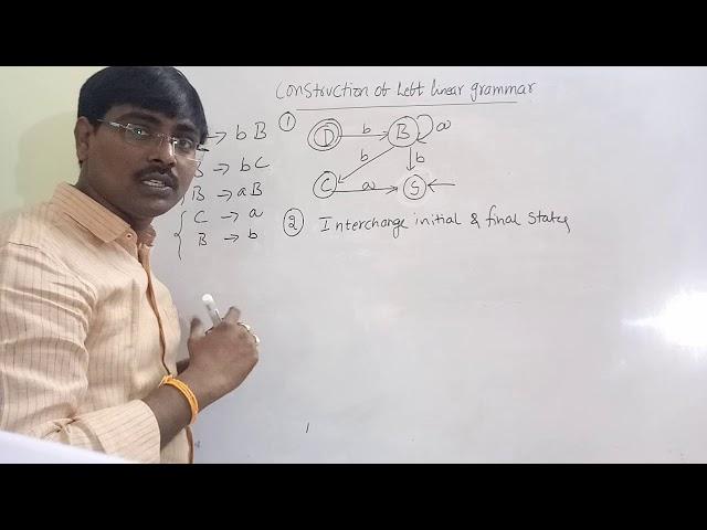 2.20 Construction of Left Linear Grammar Examples Part-1 ||TOC || FLT