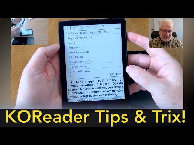 KOReader Tips & Tricks - Showing of KOReader for Kindle (Jailbroken), Kobo & Android