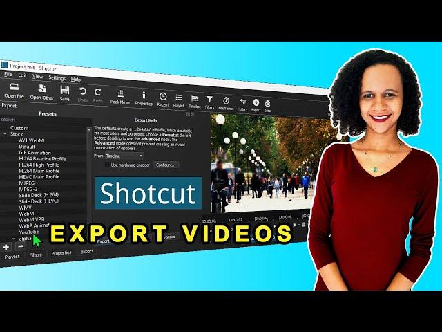 How to EXPORT VIDEOS in SHOTCUT - SAVE Your VIDEO - RENDER Your VIDEO