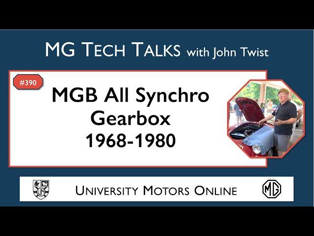 390 MG Tech | MGB all synchro gearbox 1968-1980