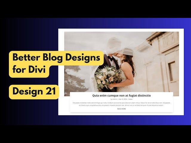 Better Blog Designs for Divi - Better Blog Design 21