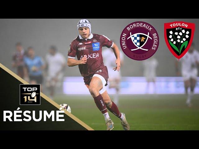 TOP 14: Résumé partie complète Union Bordeaux-Bègles vs RC Toulon : J13-Saison 24/25