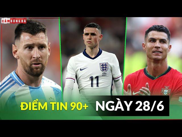 ĐIỂM TIN 28/6 | ANH ƯCV SỐ 1 VÔ ĐỊCH EURO; CR7 SÚT NHIỀU NHẤT EURO 2024, MESSI SỚM TẠM BIỆT COPA?