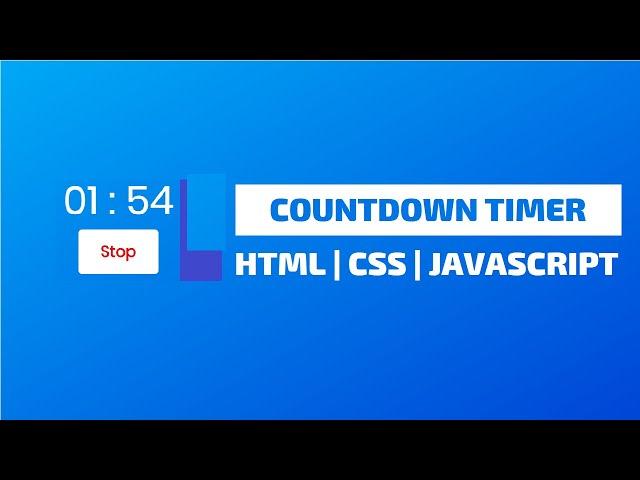 Countdown Timer Using HTML, CSS & JavaScript