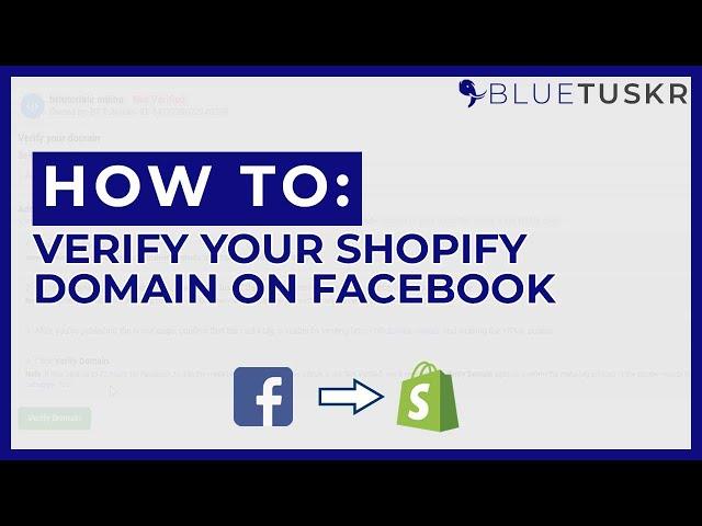 How to Verify your Shopify Domain on Facebook - Updated 2023