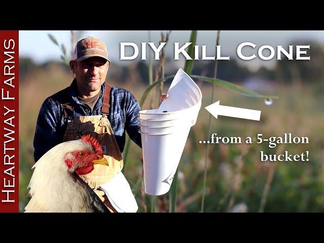 How to make a Kill Cone for Chicken or Turkey Processing | Butchering DIY @HeartwayFarms