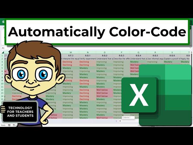 Automatically Color Code Specific Words in Excel