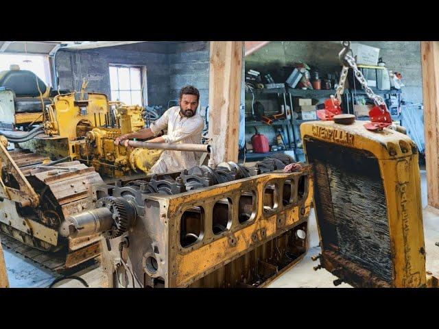 Repairing Caterpillar Bulldozer Diesel Engine ||  Rebuilding CAT Inline 6 Cylinder Diesel Engine