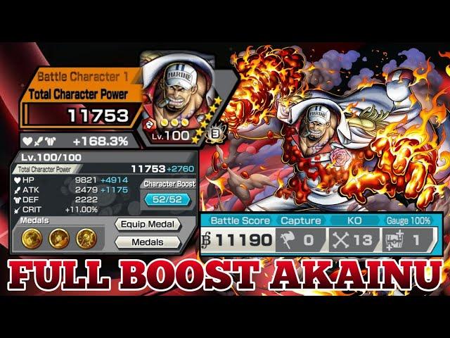 FULL BOOST AKAINU GAMEPLAY | ONE PIECE BOUNTY RUSH | OPBR