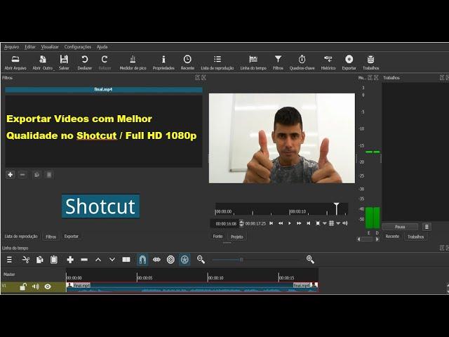 Como Exportar Vídeos com Melhor Qualidade pelo Shotcut em Full HD 1080p #4