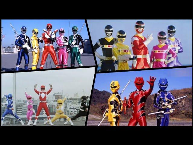 Super Sentai Main Team Henshin and Roll Call (Zyuranger - Gokaiger) Pt.2