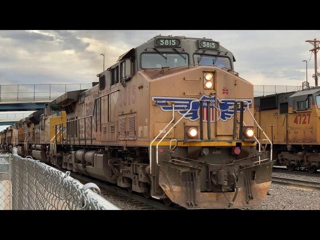 It takes 7 diesel engines = 30,000 hp to pull a UP grain train out of Cheyenne up Sherman Hill