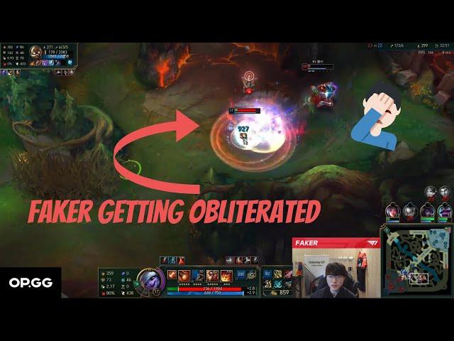 SKT Faker gets OUTPLAYED and DESTROYED