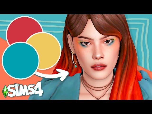 Can I Make a Sim with a RANDOM COLOUR PALETTE?  | The Sims 4 CAS challenge