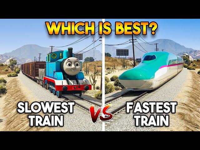 GTA 5 - SLOWEST TRAIN VS FASTEST TRAIN (WHICH IS BEST TRAIN?)