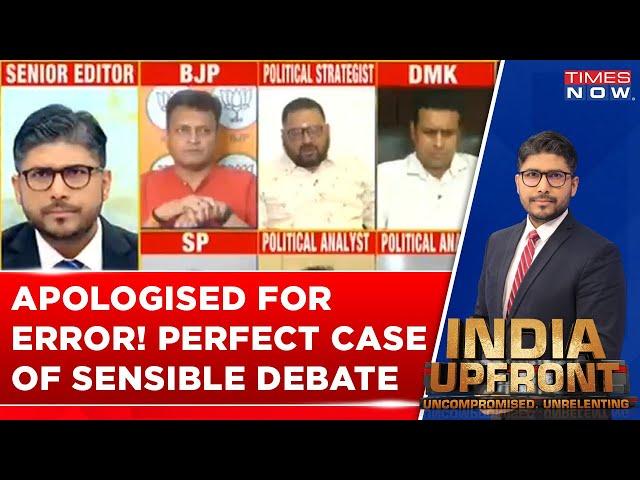 Panelist Apologises & Retracts His Comment After Anchor Asks Him, Watch Example Of Sensible Debate