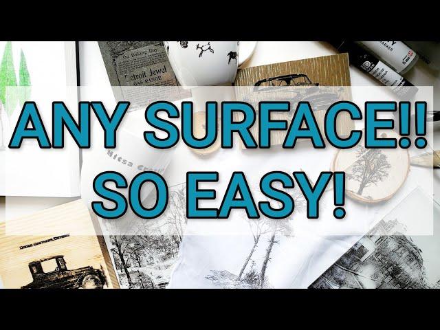 DIY image transfer to any surface - wood, glass, fabric, metal, tile | so easy!