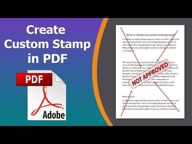 How to create a custom stamp in adobe acrobat pro dc