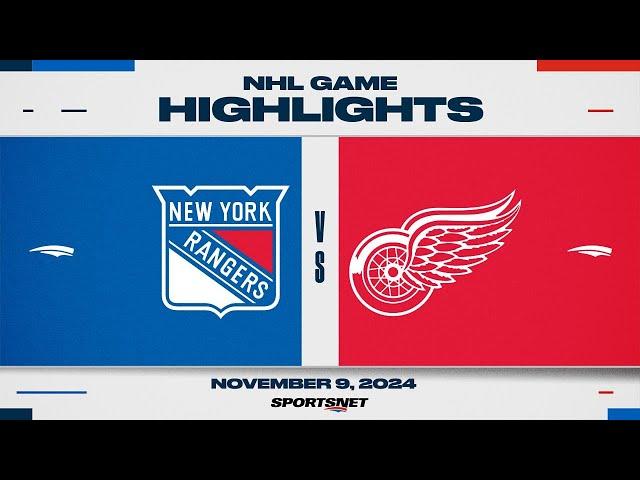 NHL Highlights | Rangers vs. Red Wings - November 9, 2024