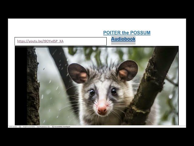 Possum NAUGHTY Poiter. FREE READ ALOUD BEDTIME STORY for children and read aloud.