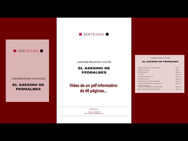 EL ASESINO DE PEDRALBES - VIDEO DE UN PDF INFORMATIVO DE 46 PÁGINAS