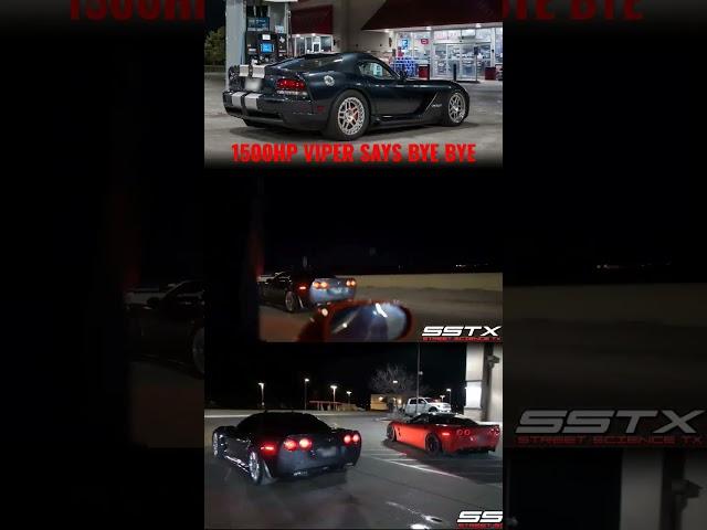 Calvo Viper goes BYE BYE against 1000hp ZR1s racing #streetracing #sstx #corvette #texas #twinturbo