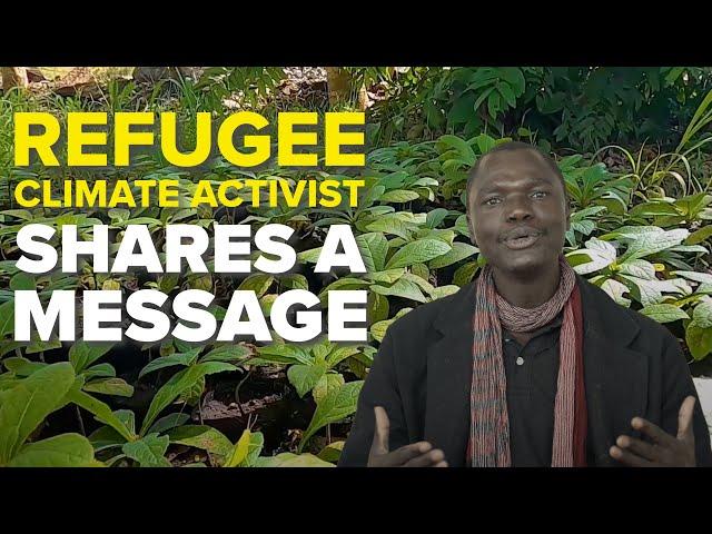 Refugee climate activist calls for harmony with nature and inclusive climate action.