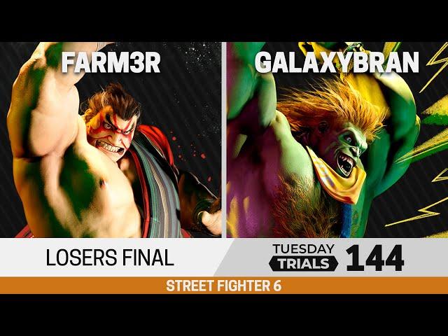 Tuesday Trials 144 SF6 Losers Final - Farm3r (E. Honda) vs GalaxyBrAn (Blanka)