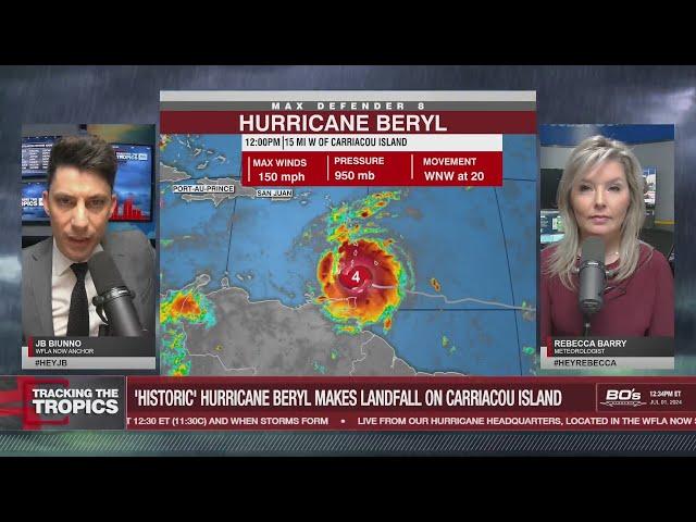 #HurricaneBeryl latest: Record-breaking storm makes landfall, pummels islands | Tracking the Tropics