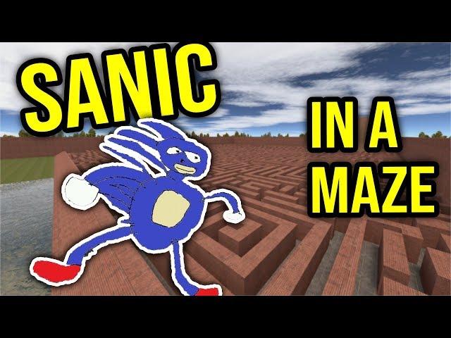 SANIC IN MAZE!! (gmod nextbot)