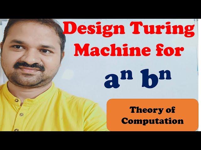 Turing Machine for a^n b^n || Design || Construct || TOC || FLAT || Theory of Computation