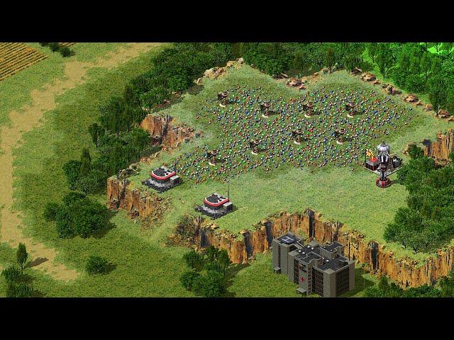 Red Alert 2 | Extra hard AI | 7 vs 1 | farm land | Zoom3000 map | Germany