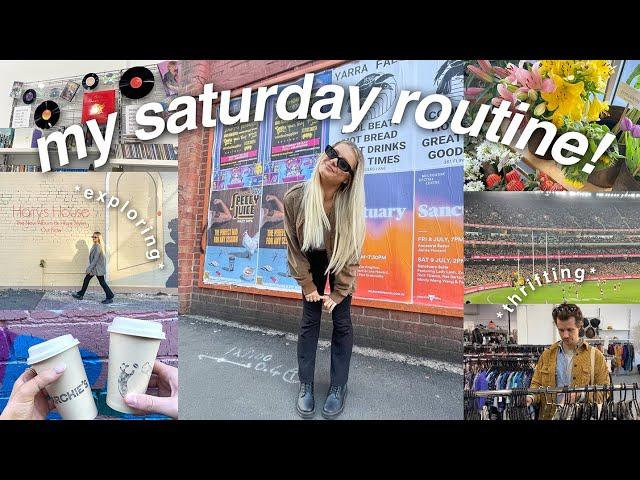 MY SATURDAY ROUTINE! (a day in my life) | Thrifting, Yoga, AFL & more! | Melbourne, Australia | VLOG