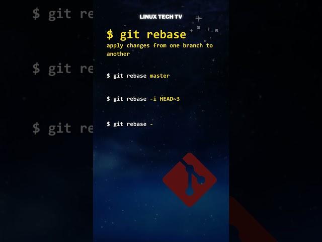 18. git tutorial | git rebase command | master git @LinuxTechTV pro Git