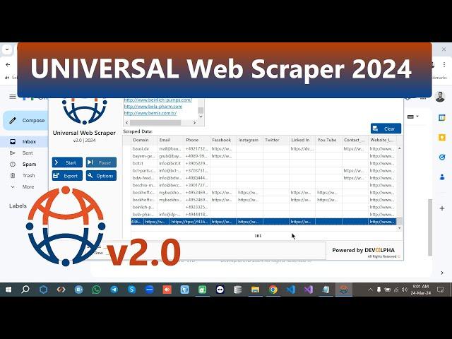 UNIVERSAL Email & Web Scraper v2.0 | Extract Phone Numbers & All Social Links in 2024