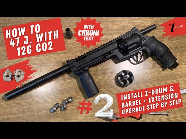  Bring your HDR68 to 47 Joules with 12g co2 (Part 2) Install Z-DRUM Barrel Sniper Extension 