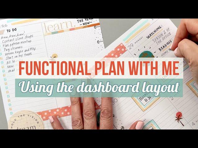 Functional Plan With Me -Decorating & Writing in my Dashboard Happy Planner! Inspired by a Patron