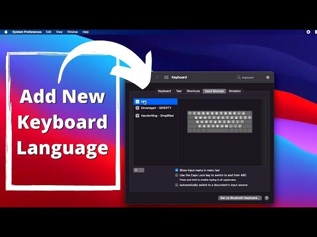 How to Add A New Keyboard Language on Mac / Macbook Pro / Air