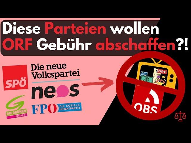 ORF-Gebühr vor dem Aus? Diese Parteien wollen sie abschaffen! Nationalratswahlen 2024!