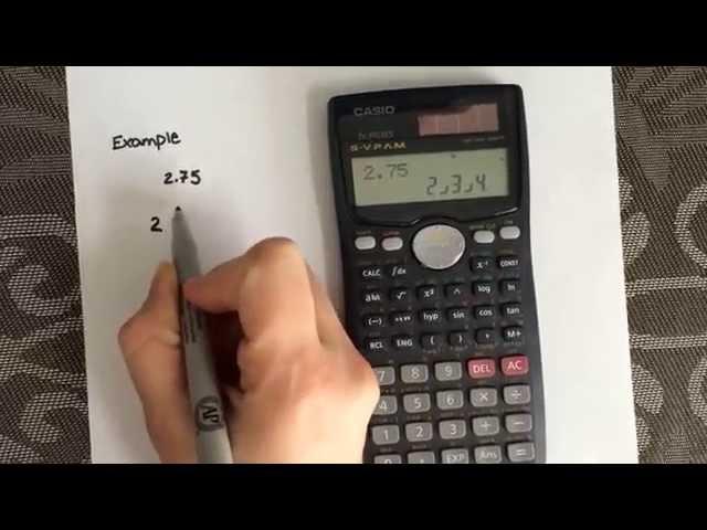 How to convert from a decimal to a fraction using the calculator Casio fx-991MS